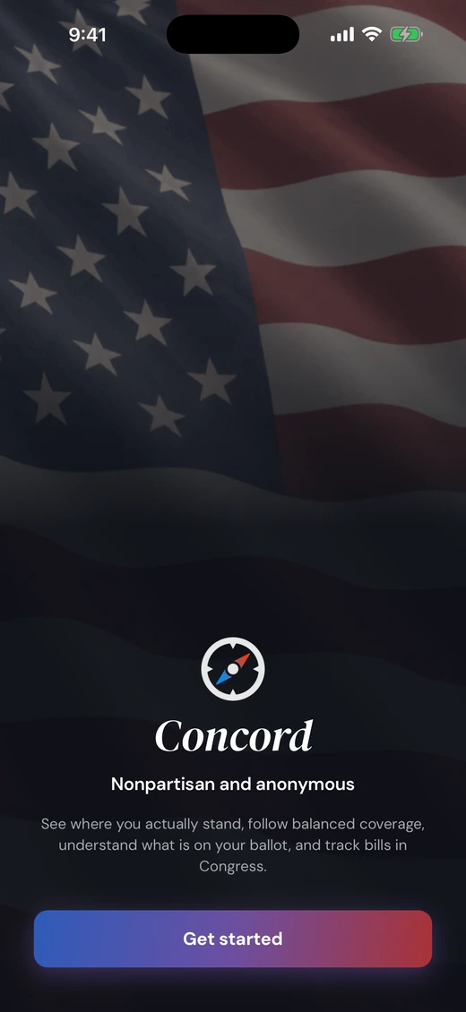 Concord app screen